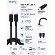 Philips Durable USB-C To USB-C Cable 2m Black - DLC4561CB/00