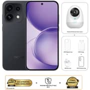 OPPO Reno16 Pro AI Phone Dual SIM 5G Staright Black 12GB RAM 512GB With OPPO Enco Air4 + OPPO Magnetic Case + Botslab IP Camera - Middle East Version