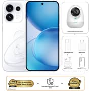 OPPO Reno16 AI Phone Dual SIM 5G Pop White 12GB RAM 256GB With OPPO Enco Buds3 Pro + OPPO Magnetic Case + Botslab IP Camera - Middle East Version