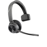 Poly Voyager 4310 UC Monoaural Wired Wireless Headphones with BT700 USB-A Dongle and Charging Stand Black