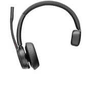 Poly Voyager 4310 UC Monoaural Wired Wireless Headphones with BT700 USB-A Dongle and Charging Stand Black