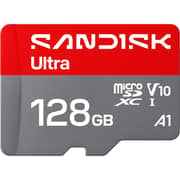 SanDisk Ultra microSD Memory Card with SD Adapter 128GB Grey/Red - SDSQUJQ-128G-GZ6MA - International Version