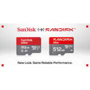 SanDisk Ultra microSD Memory Card with SD Adapter 128GB Grey/Red - SDSQUJQ-128G-GZ6MA - International Version