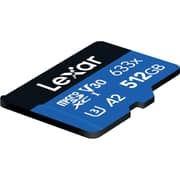 Lexar BLUE Series 633x microSDXC UHS-I Memory Card 512GB with Adapter Blue/Black - LSDMI512BBNL633A