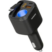 Porodo Apolo Multiport Car Charger 60cm Black - PDCCR34BK