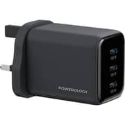 Powerology Volt-X Multiport Wall Charger Black - PWP1910BK