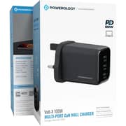 Powerology Volt-X Multiport Wall Charger Black - PWP1910BK