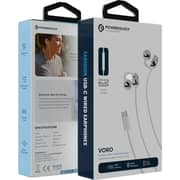 Powerology Voro Earhook Wired In Ear Earphone White