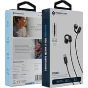 Powerology Voro Earhook Wired In Ear Earphone Black