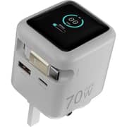Powerology Halo Dual Port Wall Adapter 80cm White - PWCUQC051WH