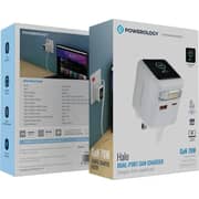 Powerology Halo Dual Port Wall Adapter 80cm White - PWCUQC051WH