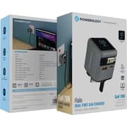 Powerology Halo Dual Port Wall Adapter 80cm Grey - PWCUQC051GY