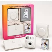 Fujifilm Instax Mini 13 Instant Film Camera Clay White with Gift Box