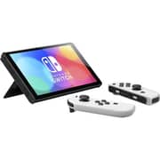 Nintendo Switch Joy Con OLED Handheld Console White - NSOWH3GAST + 3 Assorted Games