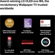 LG 77 inch OLED evo AI W6 True Wireless 4K OLED Smart Wallpaper Television Magic Remote Dolby WebOS 2026, OLED77W66LA