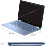 HP Chromebook 2-in-1 Convertible (2023) Laptop - Intel N100 / 14inch HD / 64GB SSD / 4GB RAM / Shared Intel UHD Graphics / ChromeOS / English Keyboard / Sky Blue / International Version - [14B-CD0013DX]