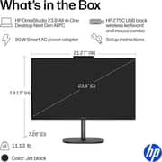 HP OmniStudio All-in-One (2026) -Desktop - AMD Ryzen AI 5-430 / 23.8inch FHD / 512GB SSD / 16GB RAM / Shared AMD Radeon 840M Graphics / Windows 11 Home / English Keyboard / Jet Black / International Version - [24-CW0024]