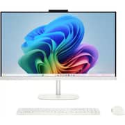 HP OmniStudio All-in-One (2026) Desktop - 3rd Series / Intel Core Ultra 7-355 / 27inch FHD / 1TB SSD / 16GB RAM / Shared Intel Graphics / Windows 11 Home / English Keyboard / Cotton White / International Version - [27-CY0074]