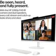 HP OmniStudio All-in-One (2026) Desktop - 3rd Series / Intel Core Ultra 7-355 / 27inch FHD / 1TB SSD / 16GB RAM / Shared Intel Graphics / Windows 11 Home / English Keyboard / Cotton White / International Version - [27-CY0074]