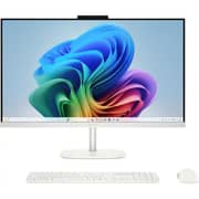HP OmniStudio All-in-One (2026) Desktop - 3rd Series / Intel Core Ultra 7-355 / 27inch FHD / 1TB SSD / 16GB RAM / Shared Intel Graphics / Windows 11 Home / English Keyboard / Cotton White / International Version - [27-CY0074]