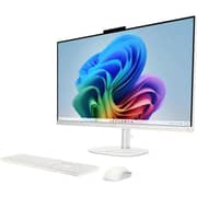 HP OmniStudio All-in-One (2026) Desktop - 3rd Series / Intel Core Ultra 7-355 / 27inch FHD / 1TB SSD / 16GB RAM / Shared Intel Graphics / Windows 11 Home / English Keyboard / Cotton White / International Version - [27-CY0074]