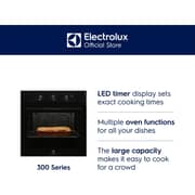 Electrolux 300 Series Built-in Gas Oven 68L Black - KOGEE00K