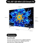 TCL 85inch P81L 4K UHD QD-Mini Dimming Google Television (2026 Model) - 85P81L - International Version