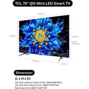 TCL 75inch P81L 4K UHD QD-Mini Dimming Google Television (2026 Model) - 75P81L - International Version