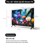 TCL 32inch S51K Full HD 2K QLED Google Television (2026 Model) - 32S51K - International Version