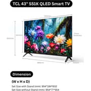 TCL 43inch S51K Full HD 2K QLED Google Television (2026 Model) - 43S51K - International Version