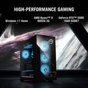 Asus Tower (2026) Desktop - AMD Ryzen 9-9950X3D / 2TB SSD / 64GB RAM / 16GB NVIDIA GeForce RTX 5080 Graphics / Windows 11 Home / Black / Middle East Version - [GM700TZ-R9950X061W]