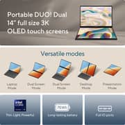 Asus Zenbook DUO (2026) Laptop - 2nd Series / Intel Core Ultra 9-285H / 14inch FHD / 1TB SSD / 32GB RAM / Shared Intel Arc Graphics / Windows 11 Home / English & Arabic Keyboard / Inkwell Gray / Middle East Version - [UX8406CA-QL041W]