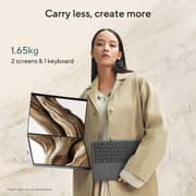 Asus Zenbook Duo (2026) Laptop - 3rd Series / Intel Core Ultra 9-386H / 14inch 3K / 1TB SSD / 32GB RAM / Shared Intel Graphics / Windows 11 Home / English & Arabic Keyboard / Moher Gray / Middle East Version - [UX8407AA-U9321W]