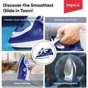 Impex Dark Blue Steam Iron - IBS402