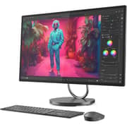 Lenovo Yoga All-in-One (2026) Desktop - 2nd Series / Intel Core Ultra 7-256V / 31.5inch UHD / 1TB SSD / 16GB RAM / Shared Intel Arc 140V Graphics / Windows 11 Pro / English & Arabic Keyboard / Storm Grey / Middle East Version - [F0HX001KAX]