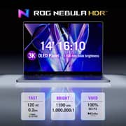 Asus ROG Zephyrus G14 Gaming (2026) Laptop - 3rd Series / Intel Core Ultra 9-386H / 14inch 3K / 1TB SSD / 32GB RAM / 12GB NVIDIA GeForce RTX 5060 Graphics / Windows 11 Home / English & Arabic Keyboard / Platinum White / ME Version - [GU405AR-SY064W]