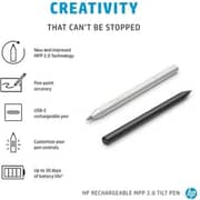 HP Rechargeable MPP 2.0 Tilt Stylus Pen Black - 3J122AA