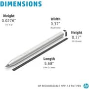HP Rechargeable MPP 2.0 Tilt Stylus Pen Black - 3J122AA
