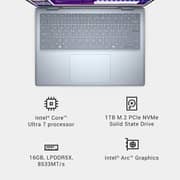 Dell Plus 2-in-1 Convertible (2024) Laptop - 2nd Series / Intel Core Ultra 7-256V / 14inch FHD+ / 1TB SSD / 16GB RAM / Shared Intel Arc Graphics / Windows 11 Home / English Keyboard / Ice Blue / Intl Version - [LDB04250-7137BLU-PUS] with Stylus Pen
