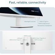 Asus All-in-One (2026) Desktop - AMD Ryzen AI 5-430 / 23.8 Inch FHD / 512GB SSD / 16GB RAM / Shared AMD Radeon 840M Graphics / Windows 11 Home / English & Arabic Keyboard / White / Middle East Version - [VM640GA-WPC024W]