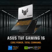Asus TUF 16 Gaming (2026) Laptop - 14th Gen / Intel Core i7-14650HX / 16inch WUXGA / 512GB SSD / 16GB RAM / 8GB NVIDIA GeForce RTX 5050 GPU / Windows 11 Home / English & Arabic Keyboard / Off Black / Middle East Version - [FX610JH-TU010W]
