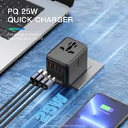Glassology 1Pc 4 Port 25W Universal Adapter Assorted - GTUTA04