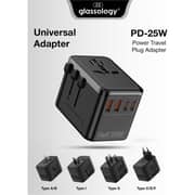 Glassology 1Pc 4 Port 25W Universal Adapter Assorted - GTUTA04