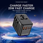 Glassology 1Pc 4 Port 25W Universal Adapter Assorted - GTUTA04