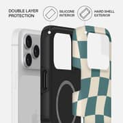 Mobcos Checkmate Mood Hard Case Blue/White iPhone 17 Pro - 1975481458062