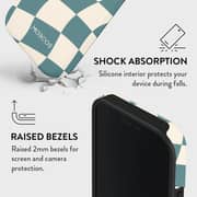 Mobcos Checkmate Mood Hard Case Blue/White iPhone 17 Pro - 1975481458062
