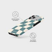 Mobcos Checkmate Mood Hard Case Blue/White iPhone 17 Pro - 1975481458062