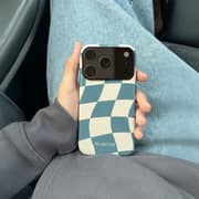 Mobcos Checkmate Mood Hard Case Blue/White iPhone 17 Pro - 1975481458062