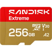 SanDisk Extreme microSD Memory Card 256GB Red/Gold - SDSQXH9-256G-GZ6MA - International Version
