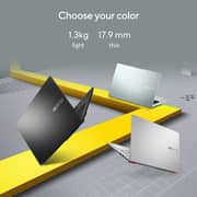Asus Vivobook Go 14 (2026) Laptop - AMD Ryzen 3-30 / 14inch FHD / 256GB SSD / 8GB RAM / Shared AMD Radeon Graphics / Windows 11 Home / English & Arabic Keyboard / Cool Silver / Middle East Version - [E1404FA-EB3856W]